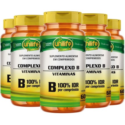 Kit 5 Complexo B 60 Cápsulas Unilife