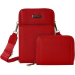 Kit Bolsa Carteira Porta Celular Alça Transversal Tiracolo QUBCCUM