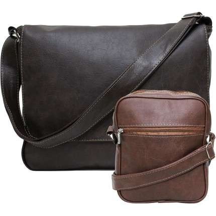 Kit Bolsa Pasta Carteiro Masculina Tiracolo E Shoulder Bag