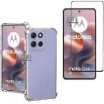 Kit Capa Anti Impacto e Película de Vidro para Motorola Moto G86