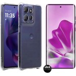 Kit Capa Anti Impacto para Motorola Edge 60 / Edge 60 Fusion Premium Transparente + Película 9H Curvado com Proteção Premium