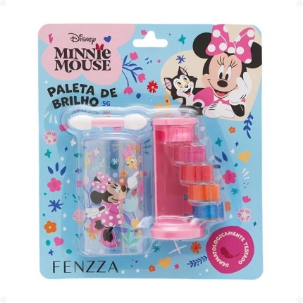 Kit Maquiagem Infantil Minnie - FENZZA Kit Completo Disney Teen, Estojo Portátil DIS034, Não Irritante, Ideal para Presente
