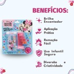 Kit Maquiagem Infantil Minnie - FENZZA Kit Completo Disney Teen, Estojo Portátil DIS034, Não Irritante, Ideal para Presente - Imagem 2