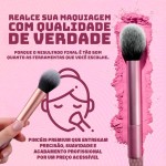 Kit Pincéis de Maquiagem com 8 Peças - Cerdas Macias Sintéticas - Completo para Base, Pó, Blush, Corretivo, Iluminador, Sombras e Contorno PREMIUM - Imagem 2