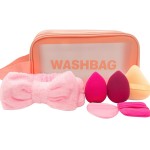 Kit de Maquiagem 7 Peças com Necessaire, Esponjas, Puff, Almofada, Faixa para Cabelo, Conjunto para Beleza e Skincare - Imagem 2