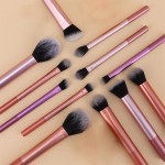Kit de Pincéis de Maquiagem Portátil Conjunto Completo para Viagens Trabalho e Uso Diário Cerdas Macias para Aplicação Uniforme para Dia das Mães e Aniversários (12 Pincéis) - Imagem 2