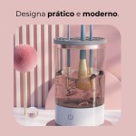 Limpador de Pincéis de Maquiagem Elétrico USB – Limpeza Rápida e Eficiente de Pincéis | Compacto, Portátil e Fácil de Usar - Imagem 2