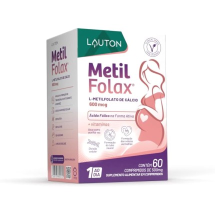 METILFOLAX® L-Metilfolato 600mcg + Vit. B12 + Vit. B6 + Vit. E (Clinical Series) 60 Cps - Lauton