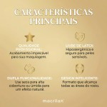Macrilan Esponja Para Acabamento De Maquiagem Dupla Sem Latex Ep21 - Cores Sortidas - Imagem 2
