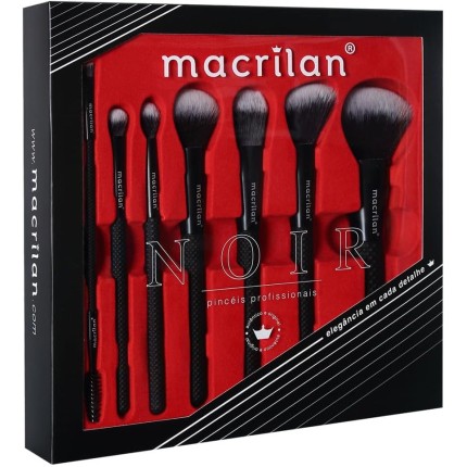 Macrilan Kit Com 7 Pinceis P/Maquiagem Ed009 Macrilan - Ed009