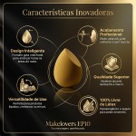 Makelovers Esponja Ep10 Gota Chanfrada Para Maquiagem Macrilan - Roxa Macrilan - Sem Latex