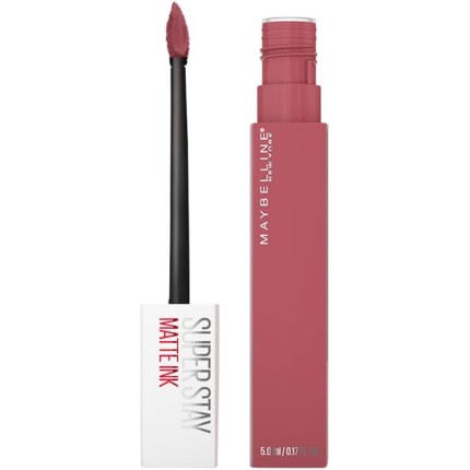 Maybelline SuperStay Matte Ink Batom Líquido Matte Longa Duração 16H com Aplicador Preciso, Não Transfere e Cor Intensa, Acabamento Matte Confortável, Cor 155 Ring Leader Rosa Queimado, 5ml