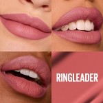 Maybelline SuperStay Matte Ink Batom Líquido Matte Longa Duração 16H com Aplicador Preciso, Não Transfere e Cor Intensa, Acabamento Matte Confortável, Cor 155 Ring Leader Rosa Queimado, 5ml - Imagem 2