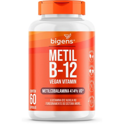Metil B-12 Vegan Vitamin Metilcobalamina 414% VD, 60 cápsulas, Biogens