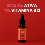 Metil B-12 Vegan vitamin gotas liquida, Metilcobalamina 413% VD, sabor frutas vermelhas, 20mL, Bigens - Imagem 2