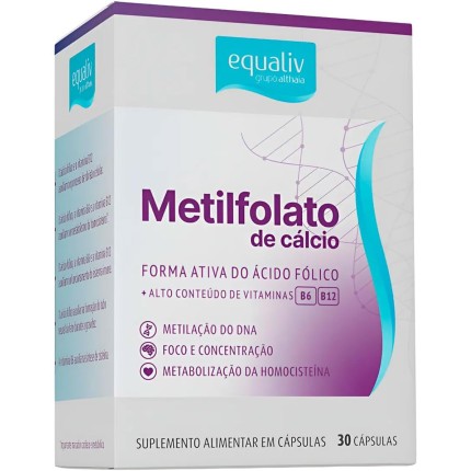 Metilfolato de Cálcio Vitamina B6 + B12 (30 Capsulas)