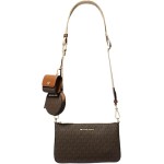 Michael Kors Bolsa transversal com logotipo Jet Set com estojo (marrom), Marrom, One Size