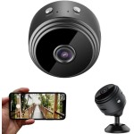 Mini Câmera Espiã WiFi 1080p De Segurança Magnética Sem Fio Casa Inteligente Bateria 150mAh De emergencia Suporta Cartão 128GB Base 360° Acessórios e Carregador USB