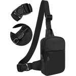 Mini bolsa tiracolo masculina, à prova d'água, pequena, bolsa tiracolo leve para transporte diário para viagem, caminhada, esporte