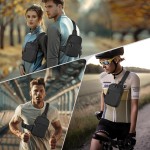 Mini bolsa tiracolo masculina, à prova d'água, pequena, bolsa tiracolo leve para transporte diário para viagem, caminhada, esporte - Imagem 2