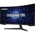 Monitor Gamer Curvo Samsung Odyssey 34’’, Ultra WQHD, 165Hz, 1ms, tela ultrawide, HDMI, Display Port, Freesync Premium, preto, série G5