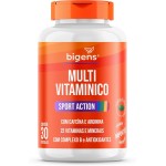 Multivitamínico Sport Action, Cafeína, Arginina, 22 vitaminas e minerais, 30 Cápsulas, Bigens