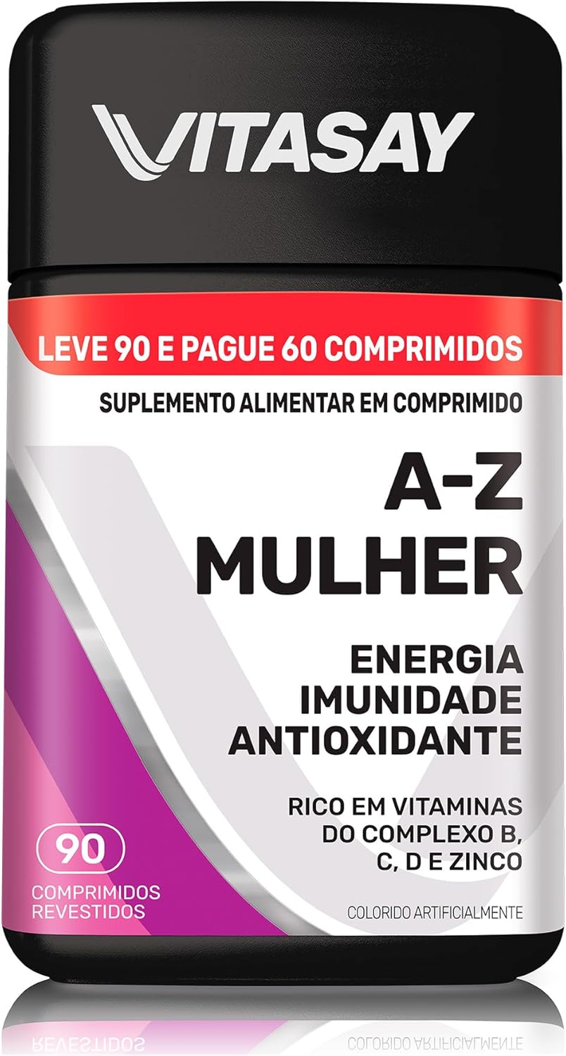 Multivitaminico-Vitasay-AZ-Mulher-com-90-comprimidos.jpg Multivitaminico Vitasay AZ Mulher com 90 comprimidos
