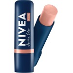 NIVEA Hidratante Labial Hidra Color 2 em 1 Nude 4,8g - Combina cor suave e hidratação enriquecida com Manteiga de Karité, Óleo de Amêndoas orgânico e Vitamina E, que protegem os lábios