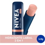 NIVEA Hidratante Labial Hidra Color 2 em 1 Nude 4,8g - Combina cor suave e hidratação enriquecida com Manteiga de Karité, Óleo de Amêndoas orgânico e Vitamina E, que protegem os lábios - Imagem 2