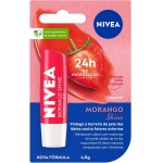 NIVEA Hidratante Labial Morango Shine 4,8g - Cuidado intensivo para seus lábios, hidratação prolongada, delicioso aroma de morango, pigmentos brilhantes e cor delicada