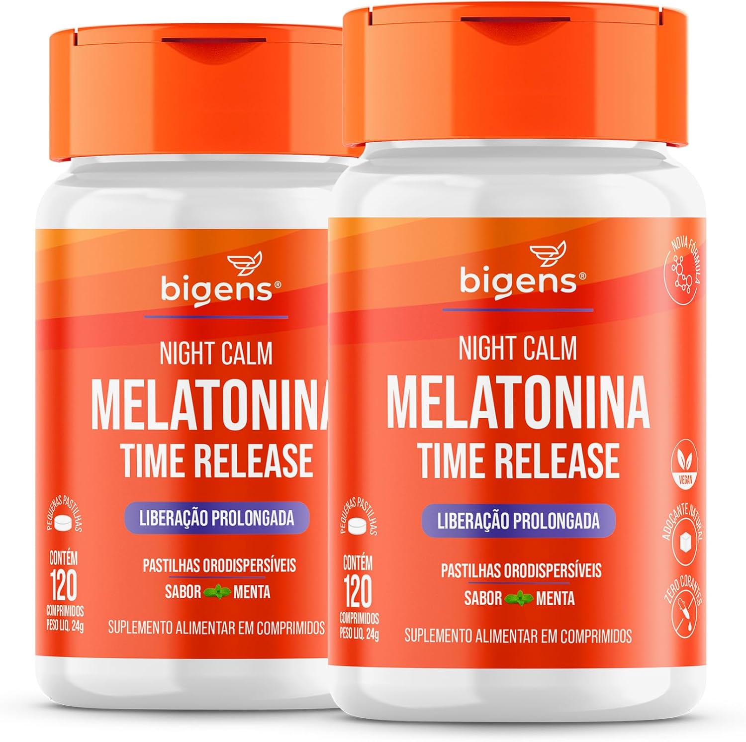 Night-Calm-Time-Release-Liberacao-Prolongada-210-mcg-de-Melatonina.jpg Night Calm Time Release, Liberação Prolongada, 210 mcg de Melatonina, Bigens, Kit 2x 120 comprimidos sublinguais