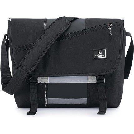 OIWAS Bolsa mensageiro para mulheres, bolsas transversais para laptop de 43 cm, bolsa de ombro casual, bolsa de ombro, viagem universitária, pasta de escritório (preta, 43 cm)