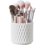 Organizador/Giratorio de Maquiagem e Pinceis | Porta-Pinceis 360°| Compartimentos Inteligentes | Com Divisorias | Design Compacto, Versatil e Moderno