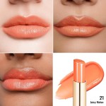 Oulac Batom Shine Orange Para Mulheres, Bálsamo Labial 2 Em 1 Com Tonalidade Coral Laranja Brilhante, Batom Hidratante Para Lábios Secos, Acabamento Brilhante E Suculento Vegano 2,2 G/0,07 Oz (21) - Imagem 2