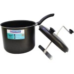 Panela Pipoqueira Antiaderente Alumínio Nacional 20 Cm 4,6l preto