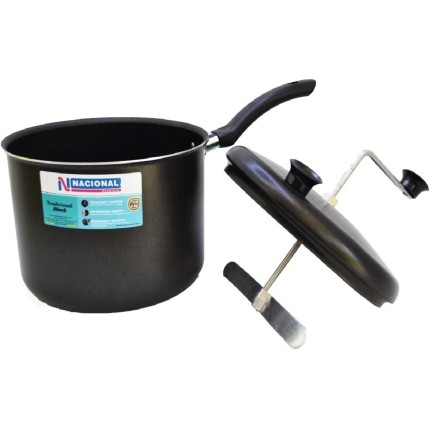 Panela Pipoqueira Antiaderente Alumínio Nacional 20 Cm 4,6l preto