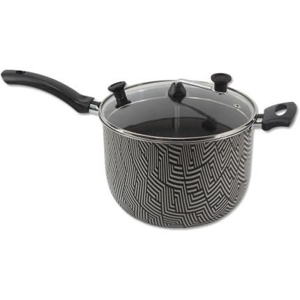 Panela Pipoqueira Antiaderente Estamp. N20 4 Litros Tampa de Vidro