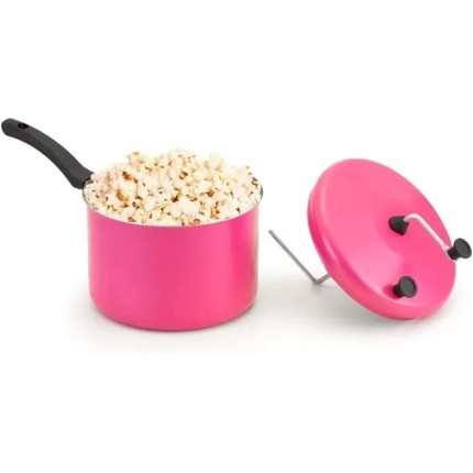 Panela Pipoqueira Em Alumínio Linha Color Rosa 4l