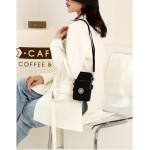 Pequena bolsa transversal para mulheres, mini bolsa de celular carteira com alça ajustável sobre o ombro, Preto, Small - Imagem 2
