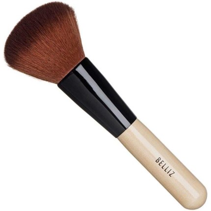 Pincel Marfim para Pó, Belliz, Preto/Bege/Marrom