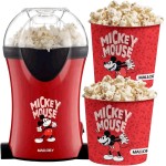 Pipoqueira Elétrica Disney Mickey Mallory 110V + 2 Baldes Pipoca
