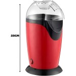 Pipoqueira Elétrica de Ar Quente, Vermelha e Preta, 28cm de Altura, Preparo em 3 Minutos, Sem Óleo, 1200W, 127V - Imagem 2