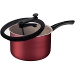 Pipoqueira Tramontina Paris em Alumínio com Revestimento Interno e Externo em Antiaderente Starflon Max Vermelho com Tampa de Vidro 22 cm 4,8 L - Imagem 2