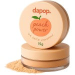 Pó Solto Ultrafino Peach Power, Pó Facial, Acabamento Natural e Mate, 15g, Pêssego - Maquiagem