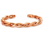 Pulseira Bracelete de Cobre Puro Trançada Ajustável