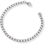 Pulseira Masculina Corrente Grumet 3mm De Aço Inox Prateado