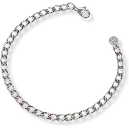 Pulseira Masculina Corrente Grumet 3mm De Aço Inox Prateado
