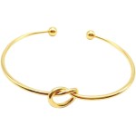 Pulseira feminina banhada a ouro Forever Love Nó Infinito Pulseira ajustável em tom de ouro joia romântica presente
