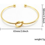 Pulseira feminina banhada a ouro Forever Love Nó Infinito Pulseira ajustável em tom de ouro joia romântica presente - Imagem 2