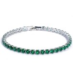 Pulseira feminina luxuosa e brilhante de zircônia cúbica moderna e versátil
